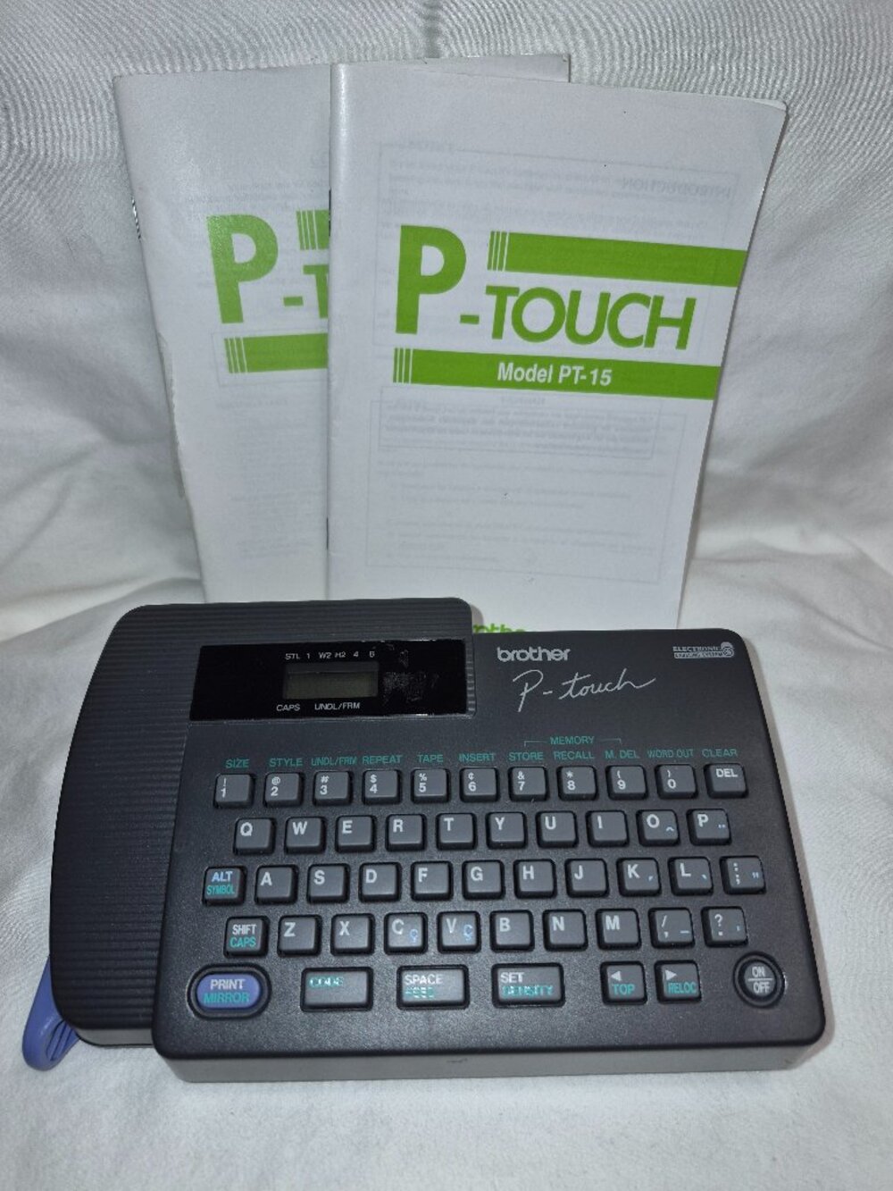 Brother P-Touch PT-15 Label Maker Made Japan Manuals